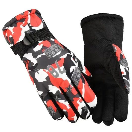 Men’s & Women’s Waterproof Skiing Gloves – Warm, Secure, and Adjustable for Outdoor Activity
