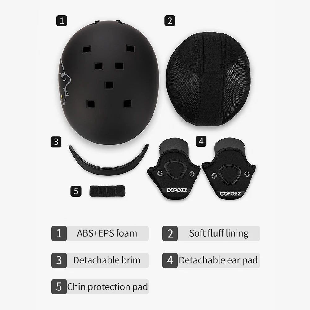 COPOZZ Cartoon Ski Helmet