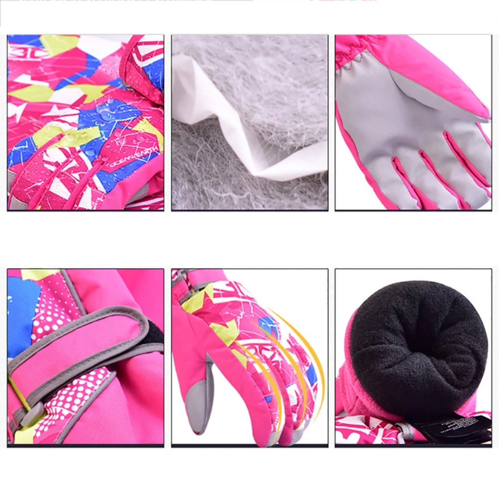 Kids' Winter Ski Gloves – Windproof & Anti-Slip