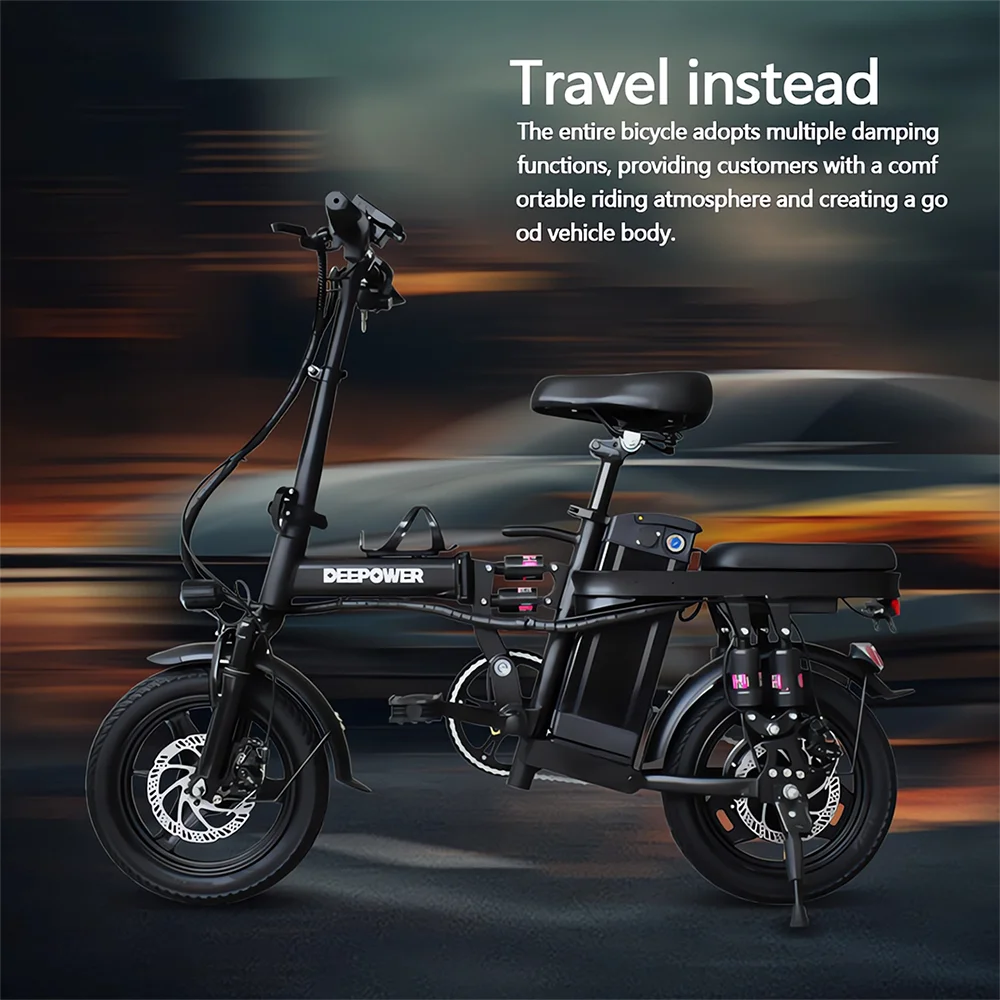14" Folding Ebike Multi-Shock Suspension