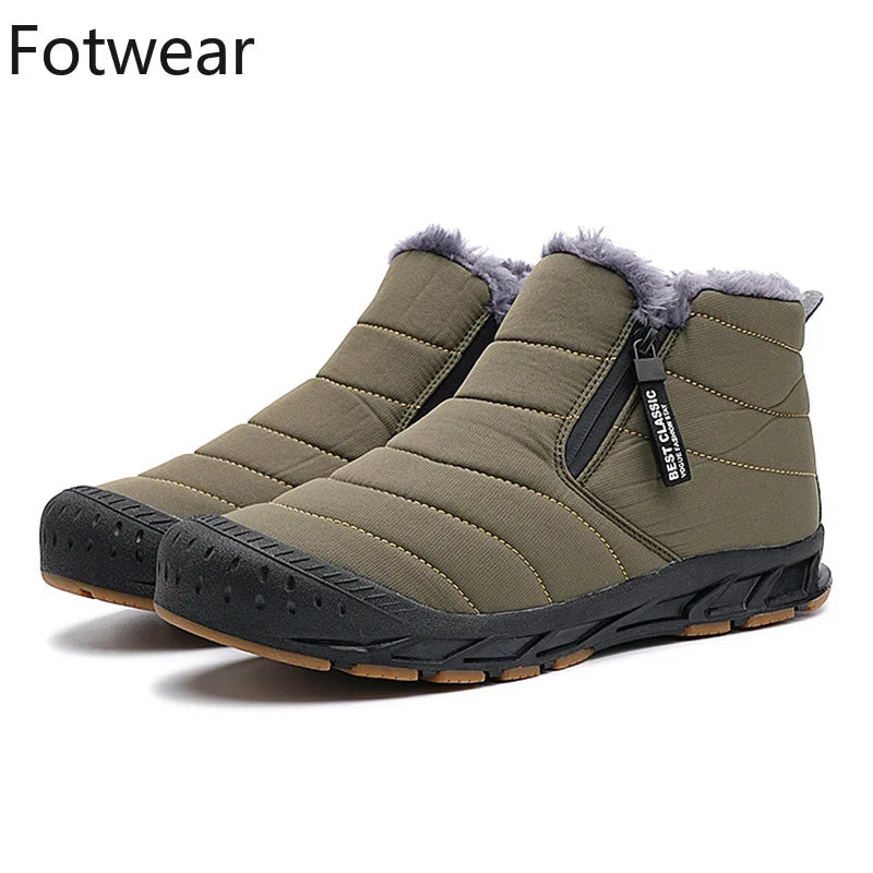 Men’s Winter Fur Boots – Waterproof & Non-Slip