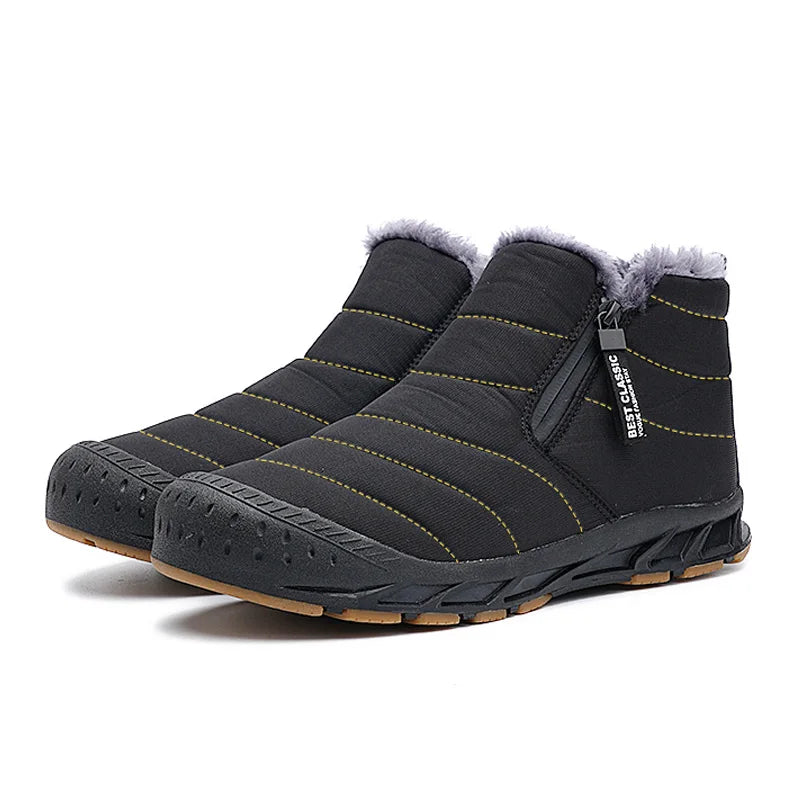 Men’s Winter Fur Boots – Waterproof & Non-Slip