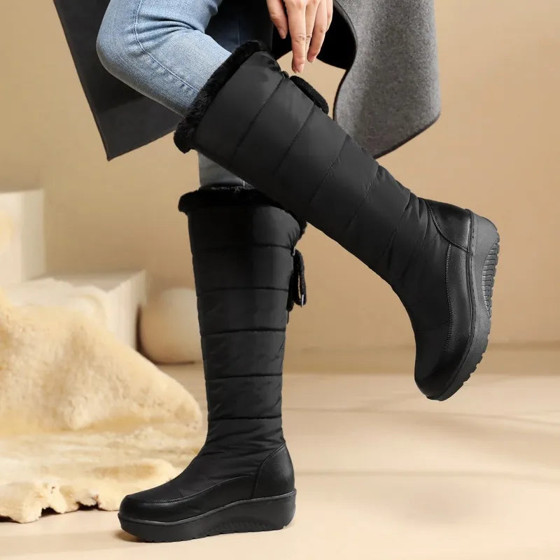 Women’s Winter Wedge Boots – Waterproof & Fur Lined