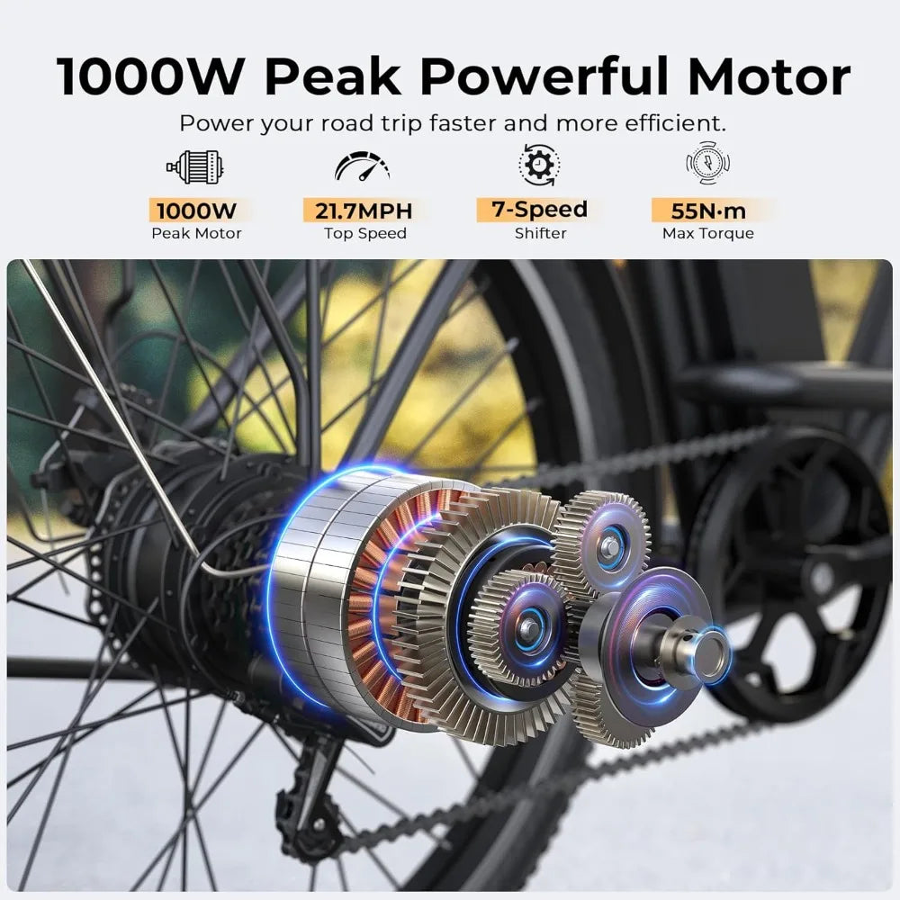 26" Step-Through Electric Bike