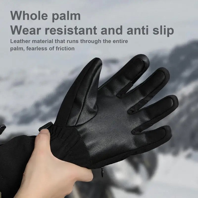 Touchscreen Fleece Ski Gloves – Waterproof & Windproof