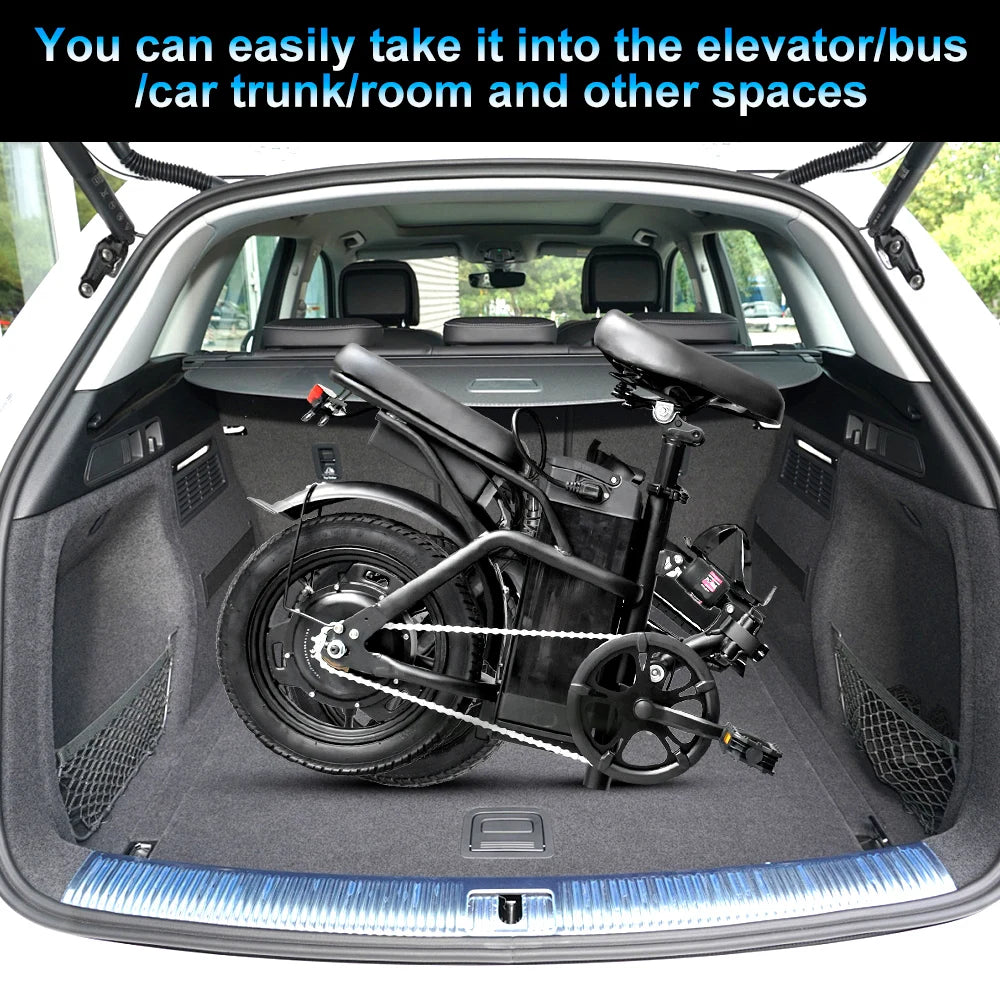 14" Folding Ebike Multi-Shock Suspension