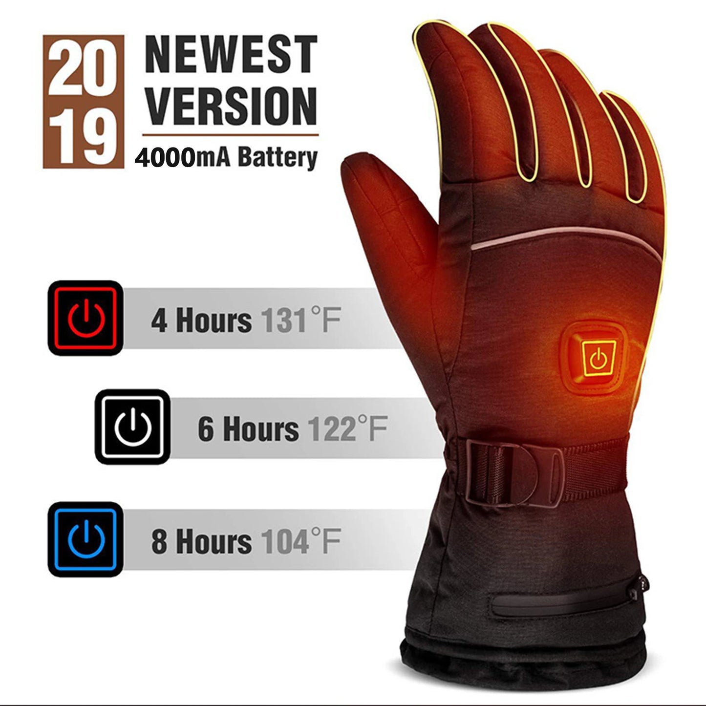 USB Heated Ski Gloves – Rechargeable & Adjustable