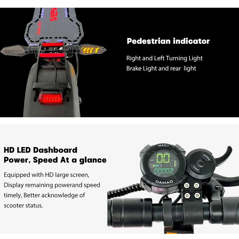 48V 2000W Off-Road Scooter