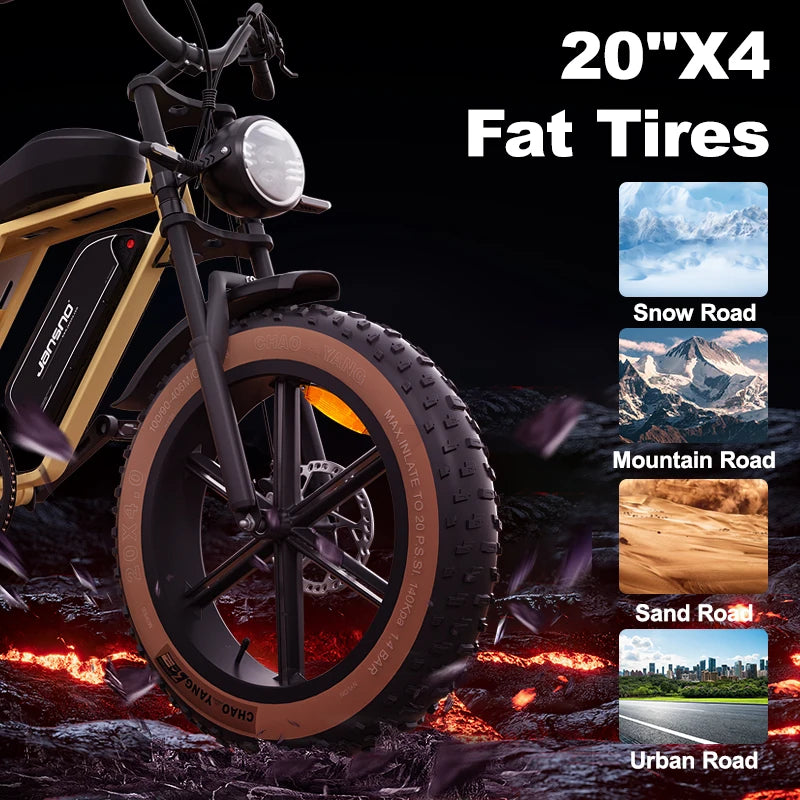 Dual Battery 5 Speed Adjustable Electric Bike