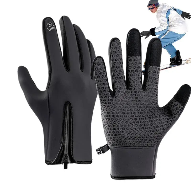 Touchscreen Winter Gloves – Zippered for Men & Women