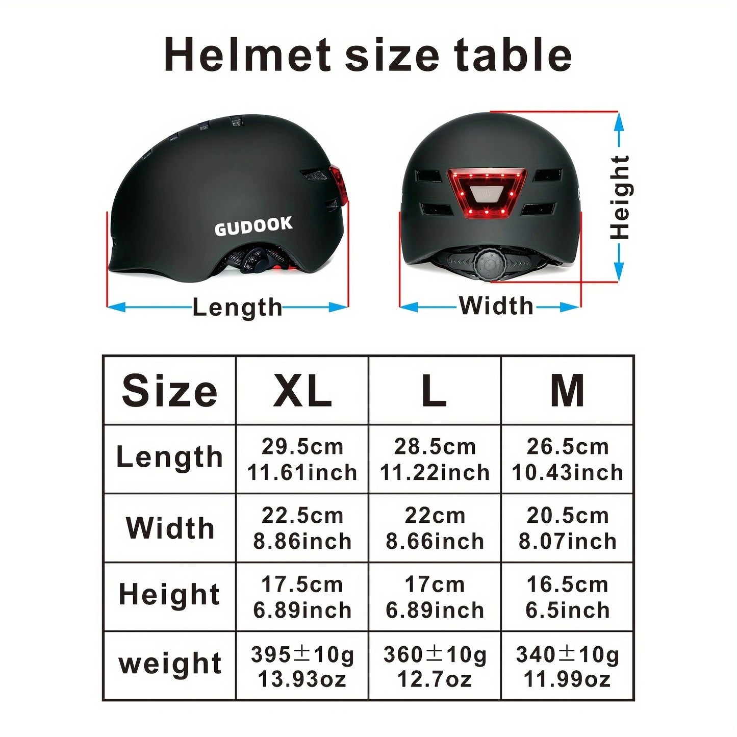 GUDOOK Adult Helmet