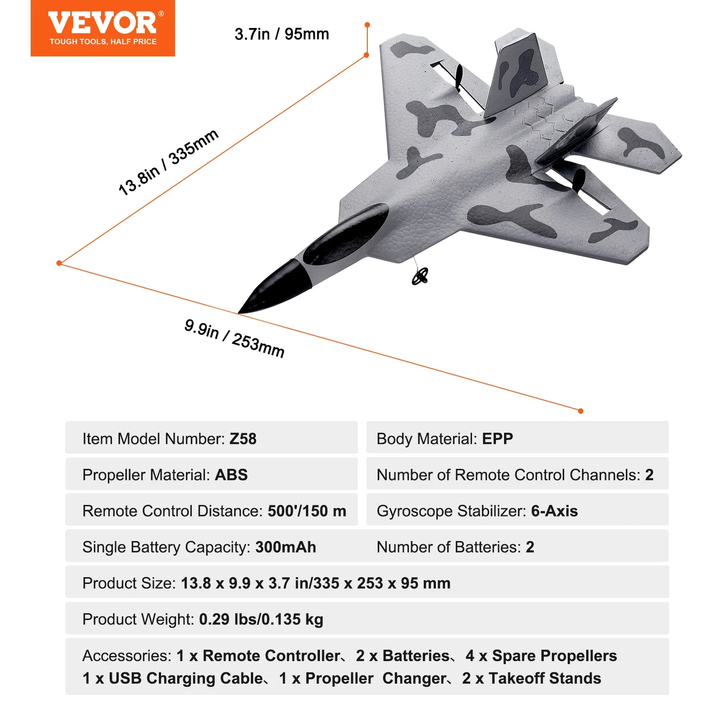 Vevor F-22 RC Plane