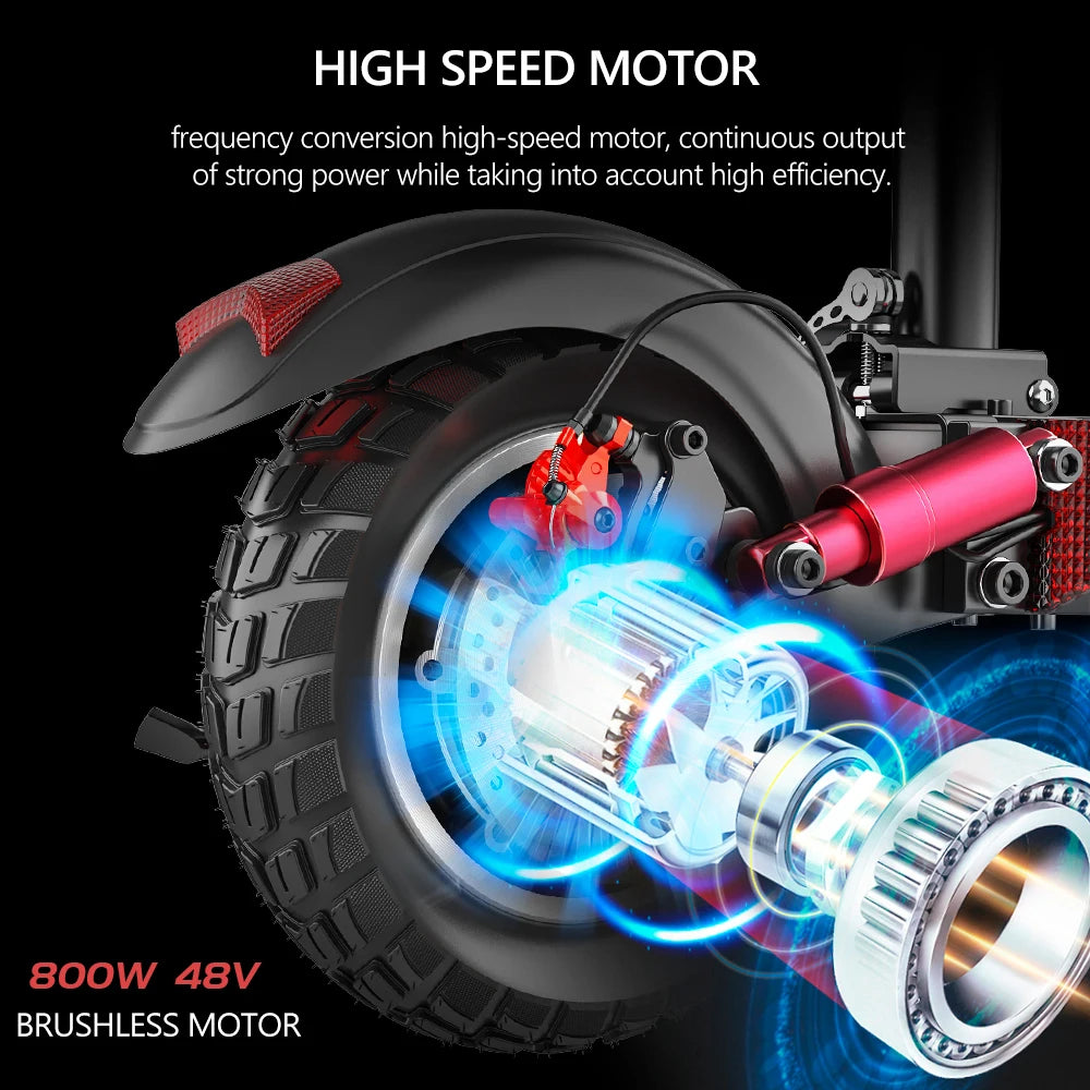 Foldable 800W 48V 10INCH Electric Scooter