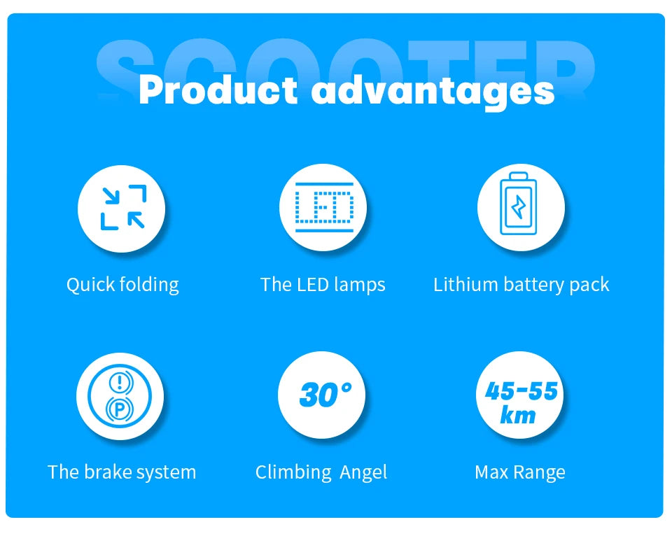 800W 45KM/H Scooter