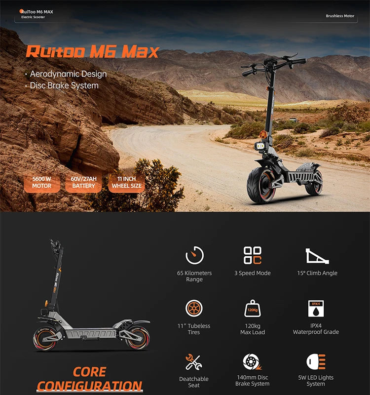 Ruitoo M6Max Dual Motor Scooter