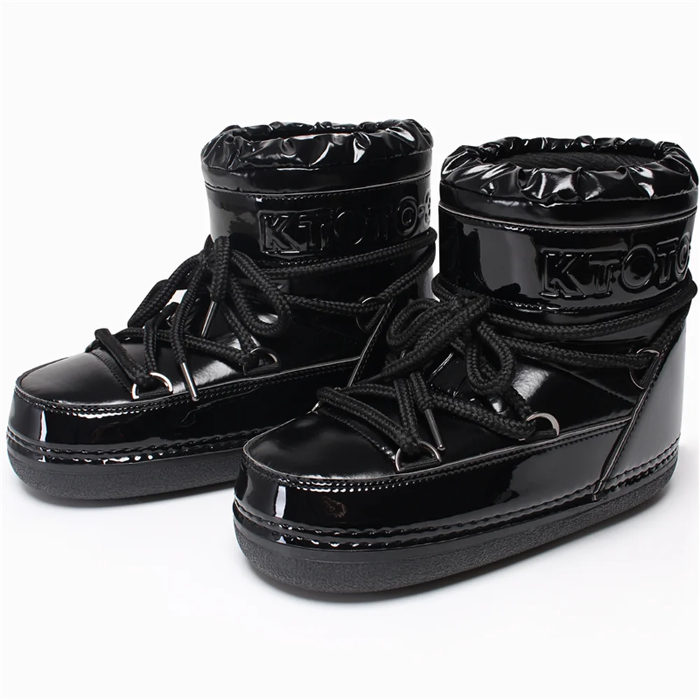 2024 Platform Snow Boots – Faux Fur & Lace-Up