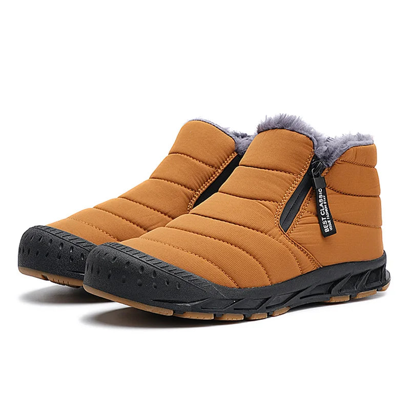 Men’s Winter Fur Boots – Waterproof & Non-Slip