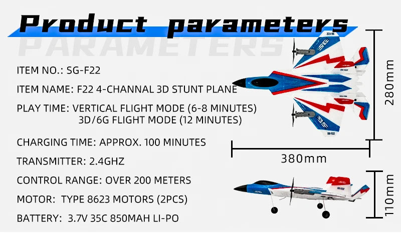 SG F-22 RC Jet