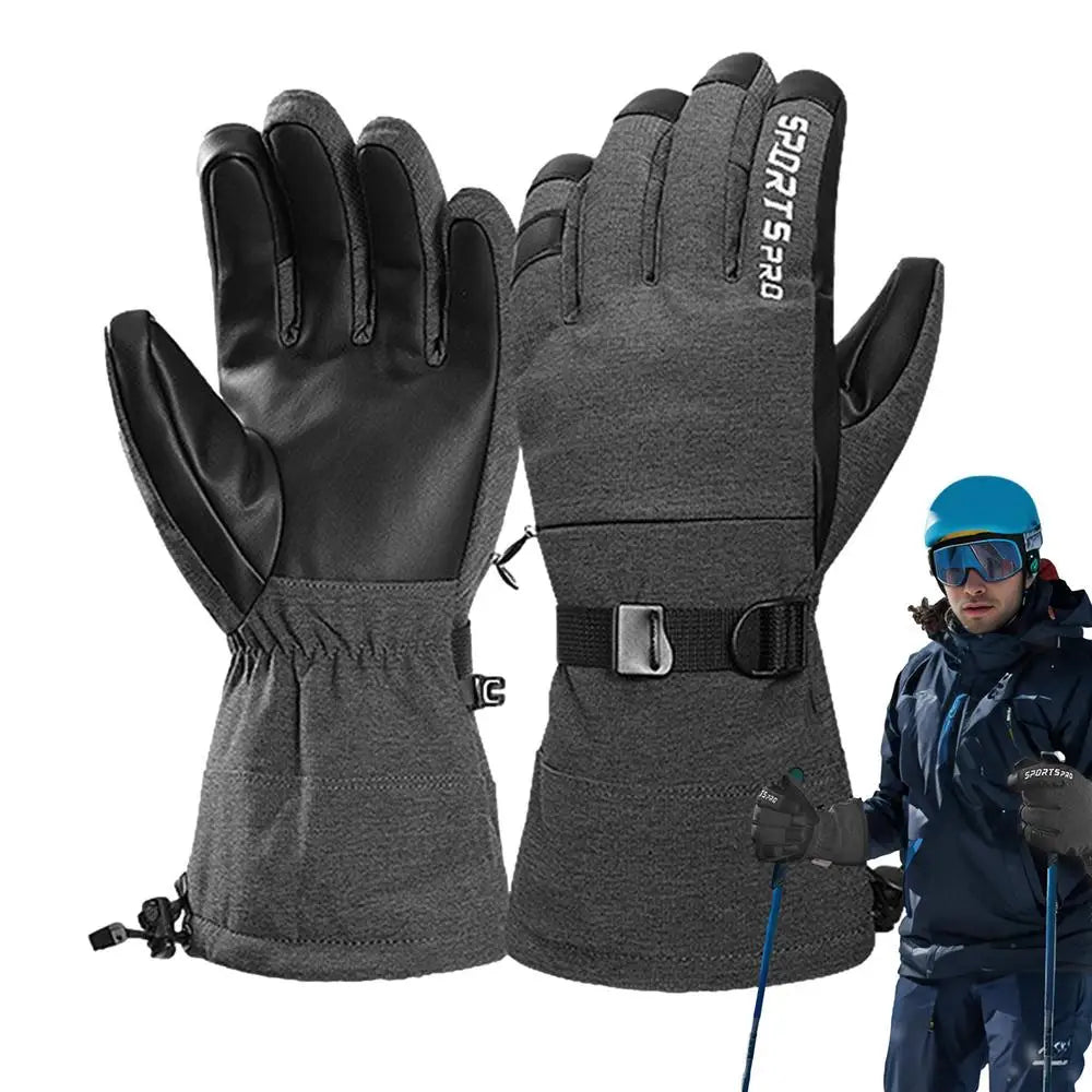 Touchscreen Fleece Ski Gloves – Waterproof & Windproof