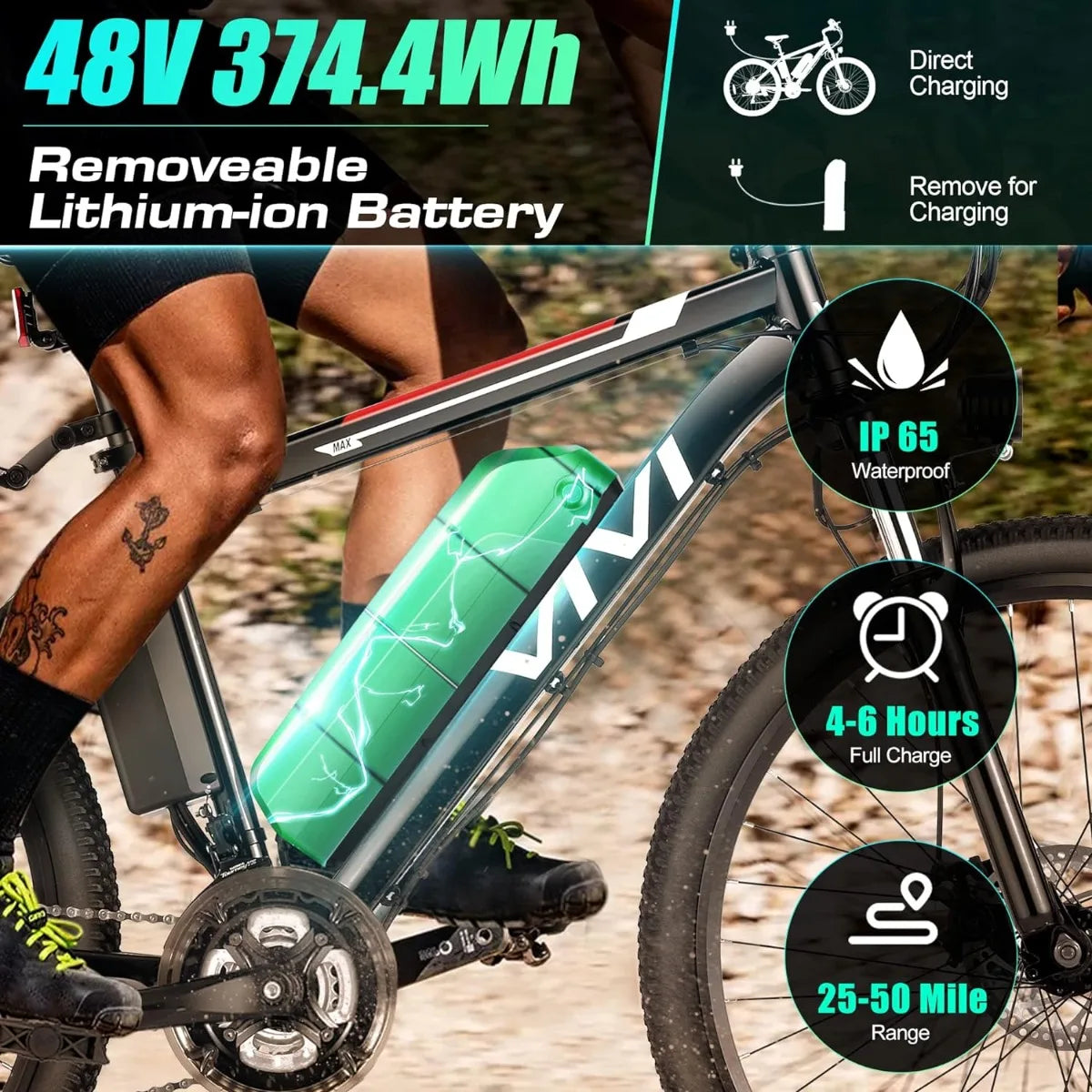21-Speed Electric Mountain Bike