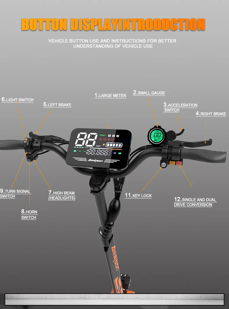 Arwibon 5600W Dual Motor Scooter