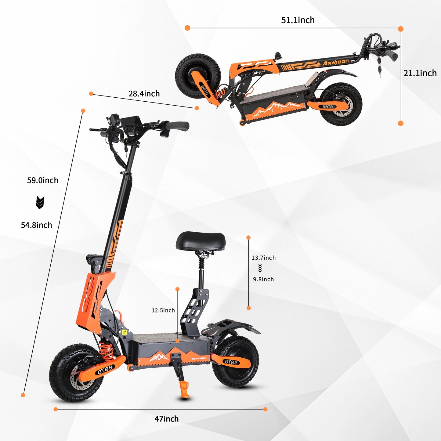 Arwibon 5600W Dual Motor Scooter