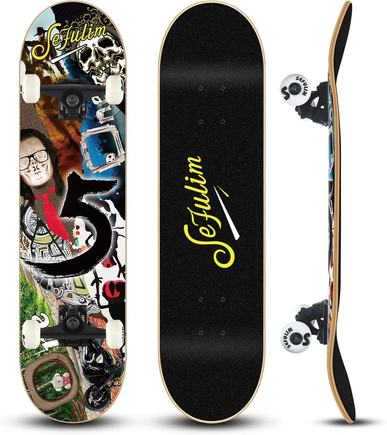 5th Anniversary Sefulim 31 x 8 Inch Complete Skateboard