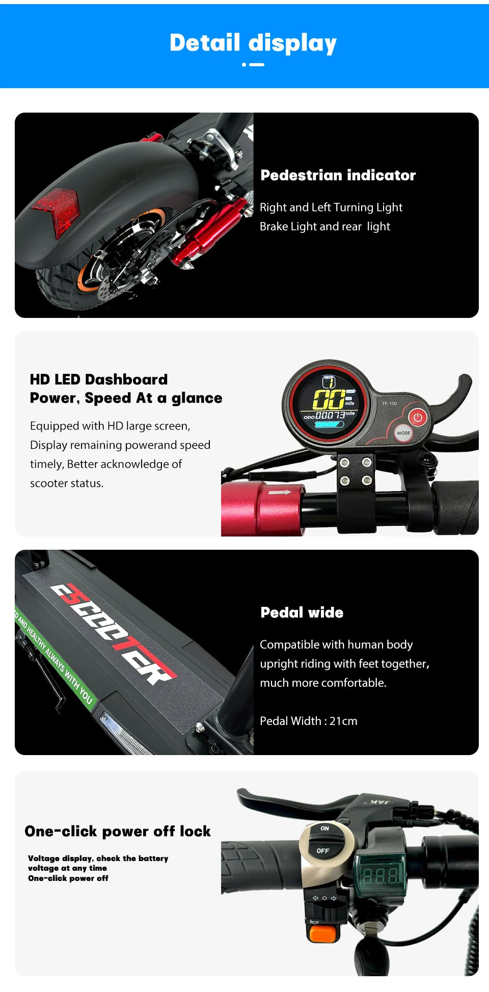 800W 45KM/H Scooter