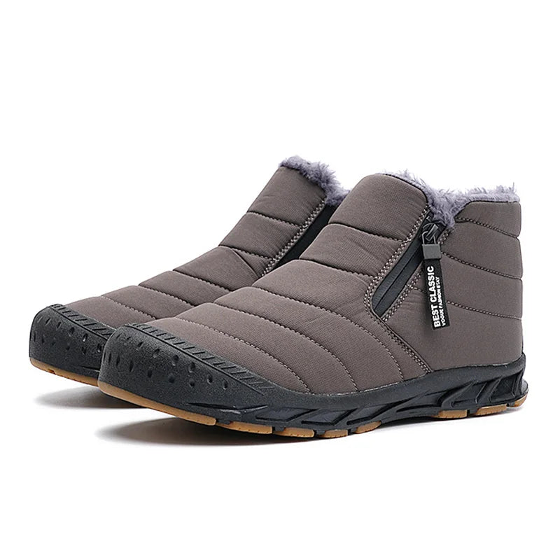Men’s Winter Fur Boots – Waterproof & Non-Slip