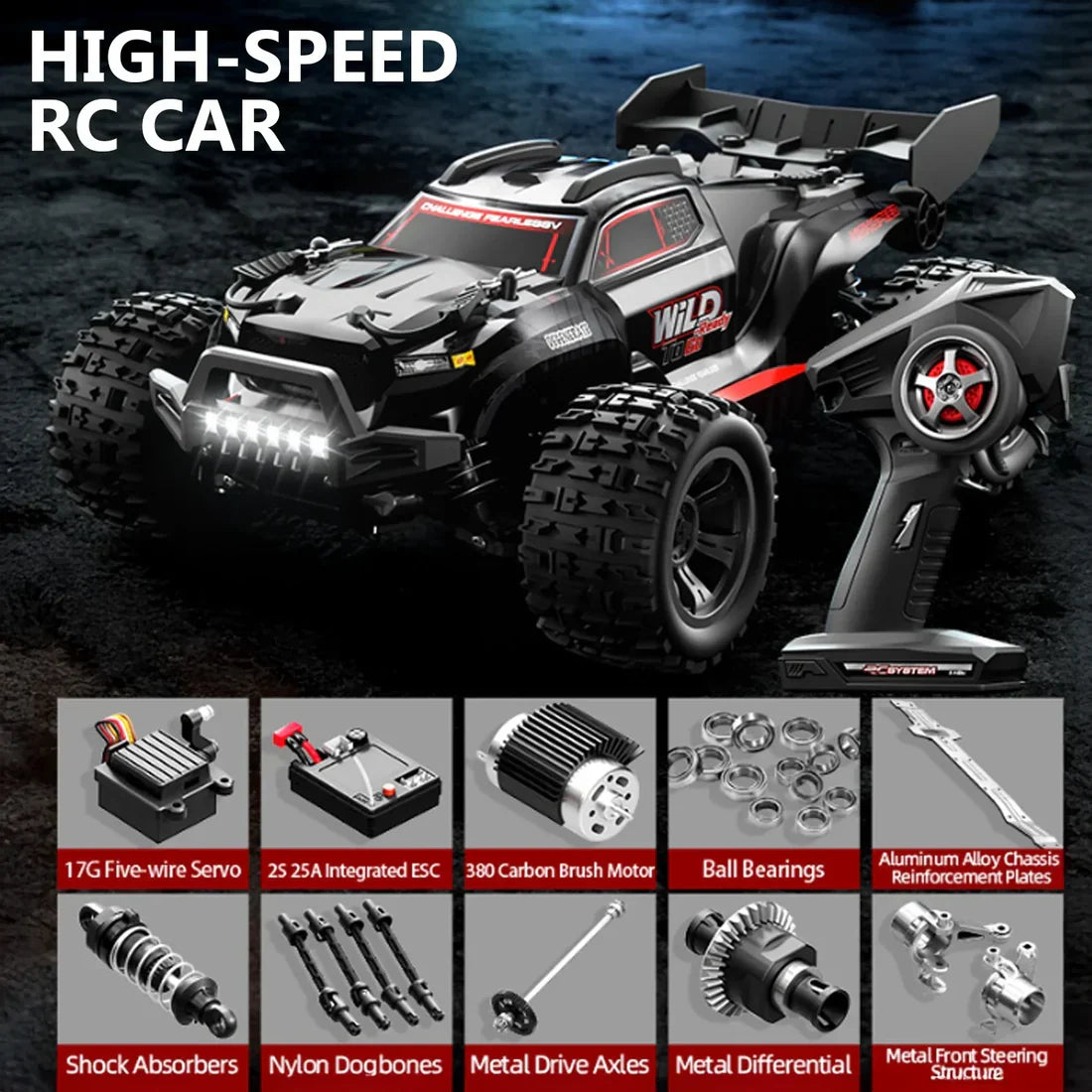 Conquer Every Terrain: The 1:16 RC Offroad Monster Truck Built for Beginners and Thrills
