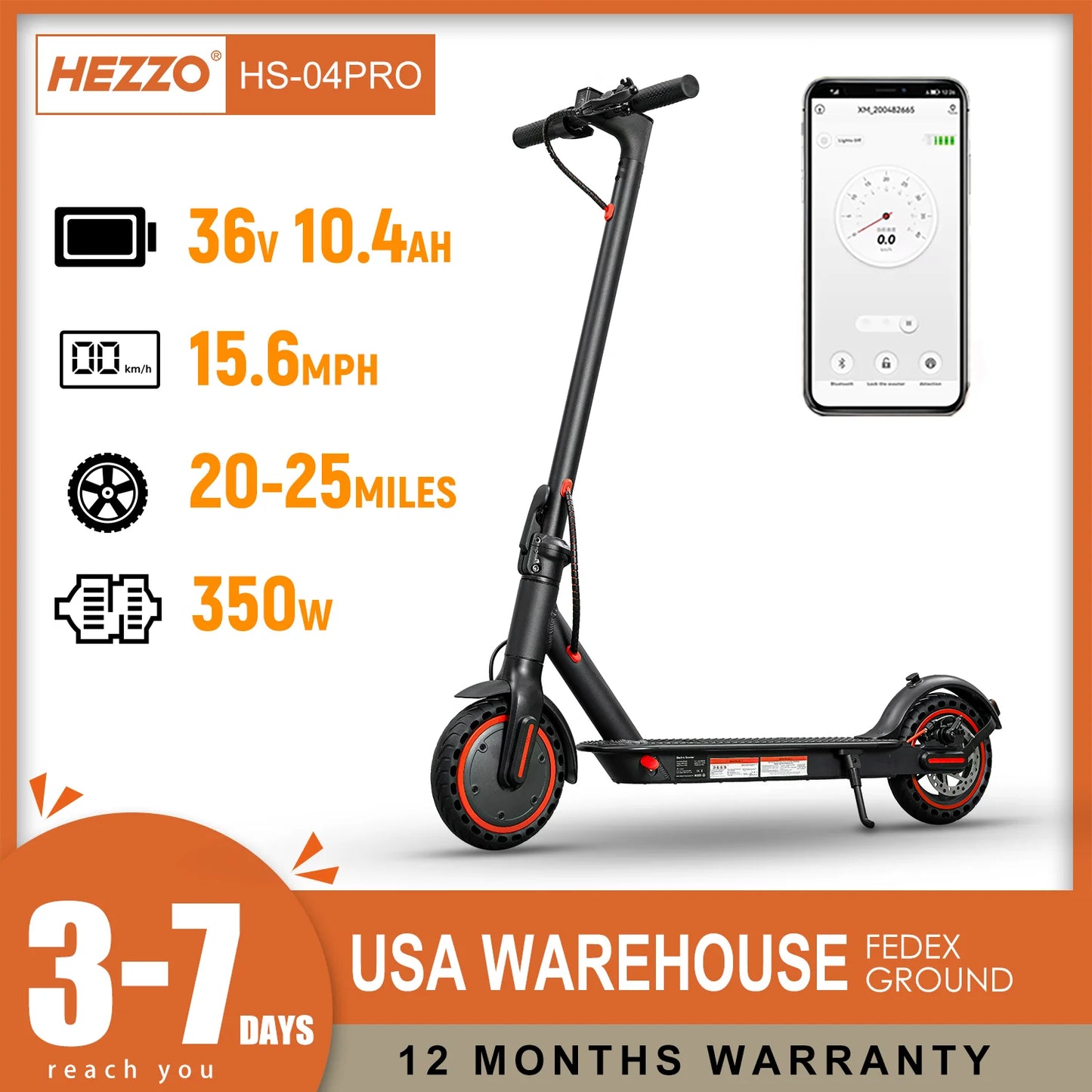 HEZZO 350W 10.4Ah Scooter