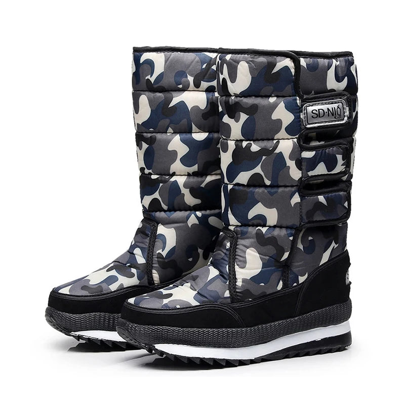 Women’s Platform Snow Boots – Waterproof & Plush