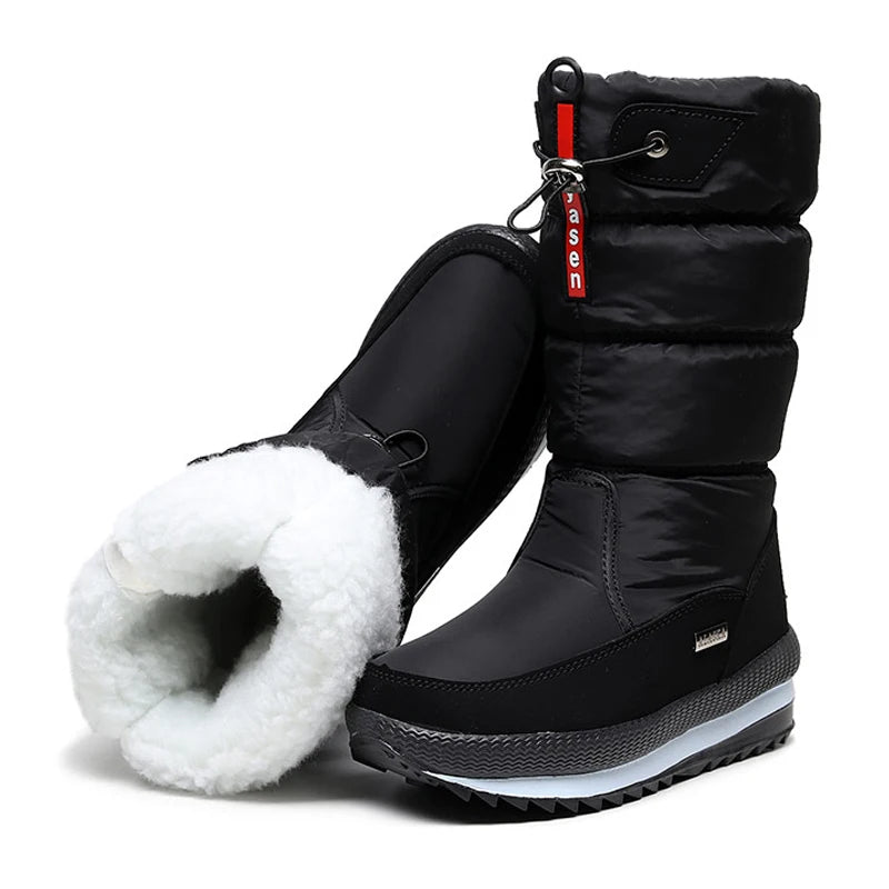 Women’s Platform Snow Boots – Waterproof & Plush
