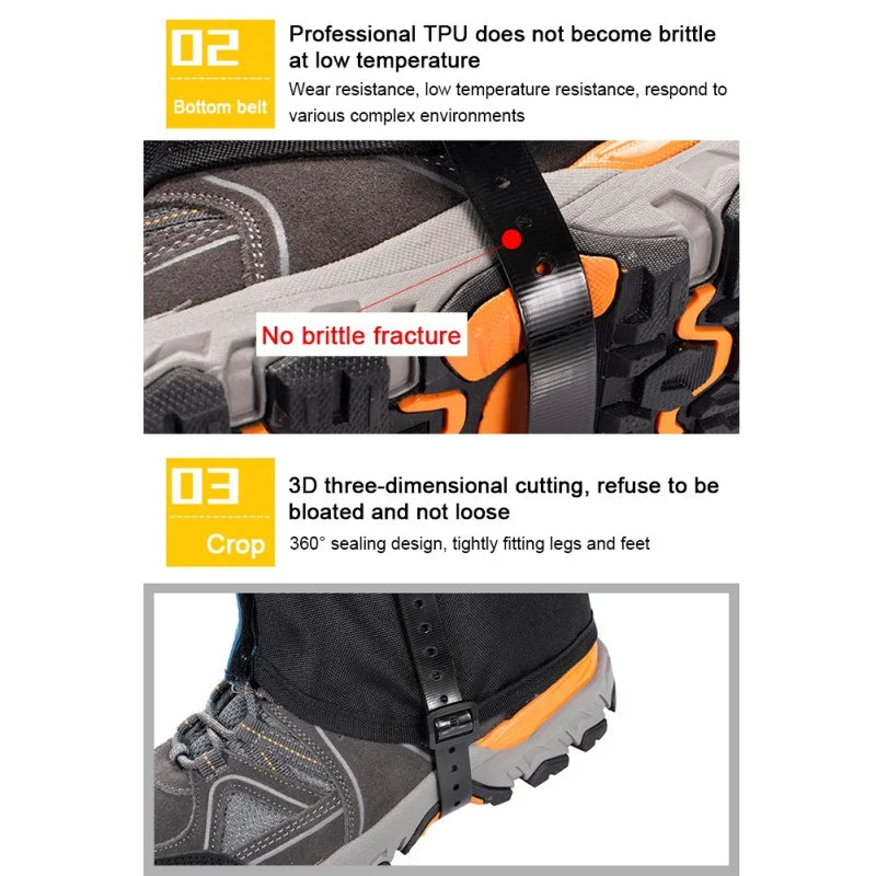 Outdoor Waterproof Snow Gaiters – Unisex Hiking Cover