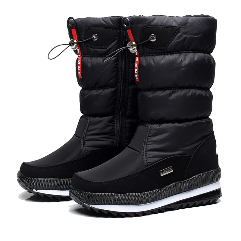 Women’s Platform Snow Boots – Waterproof & Plush