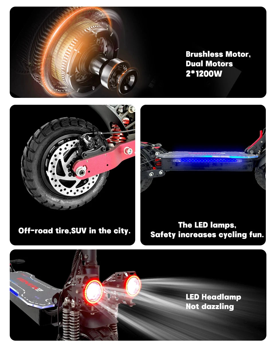 48V 2000W Off-Road Scooter
