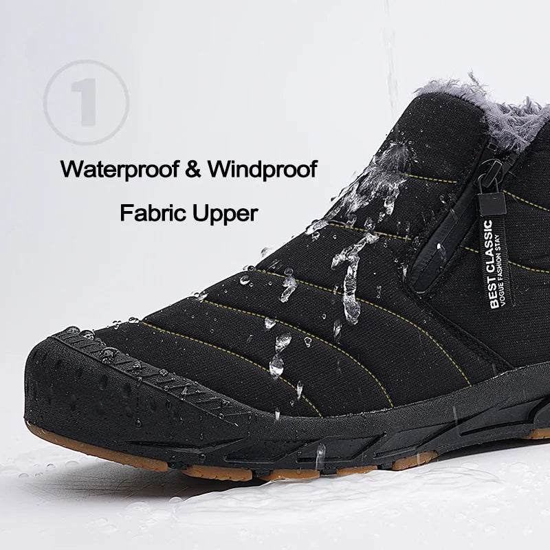 Men’s Winter Fur Boots – Waterproof & Non-Slip