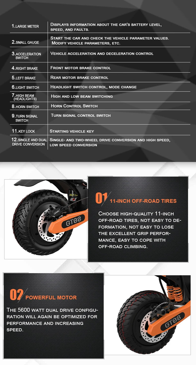 Arwibon 5600W Dual Motor Scooter