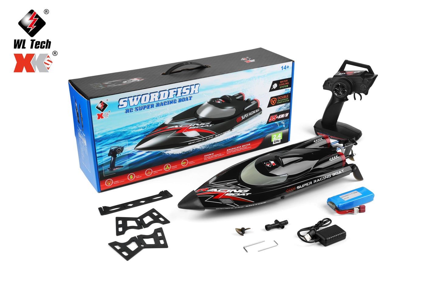 Racing Speedboat with 2 Batteries