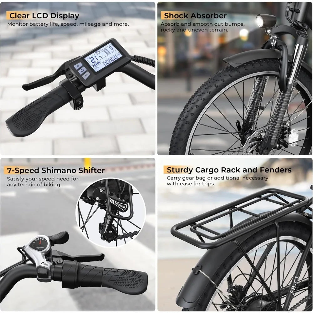 26" Step-Through Electric Bike
