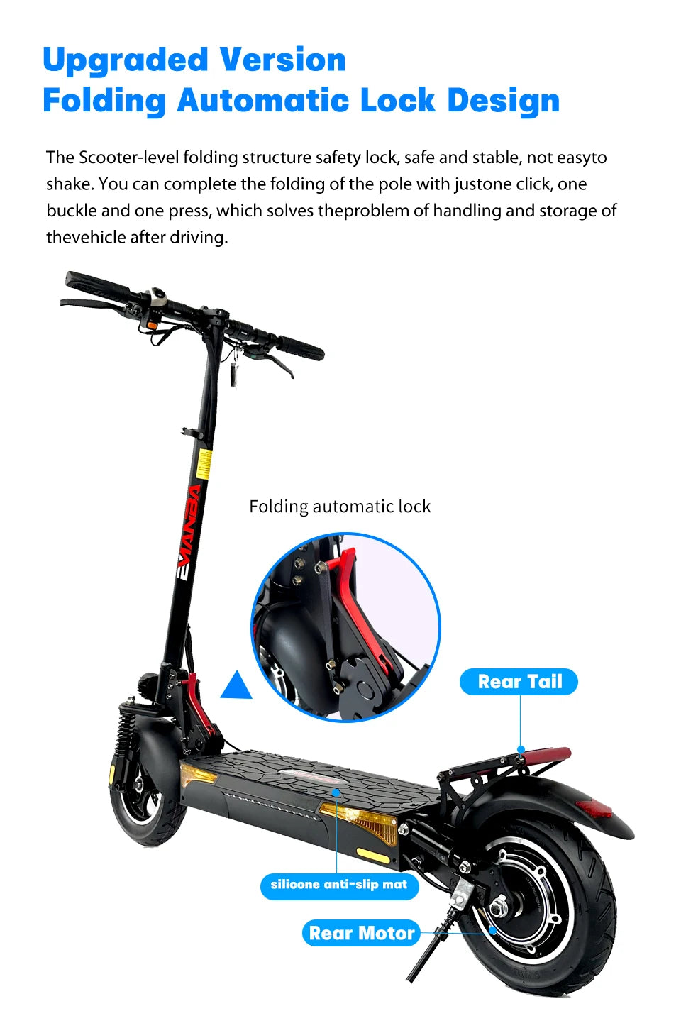 800W 2-Wheel Folding Scooter