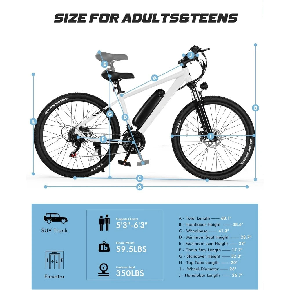 21-Speed Lightweight Mountain Ebike