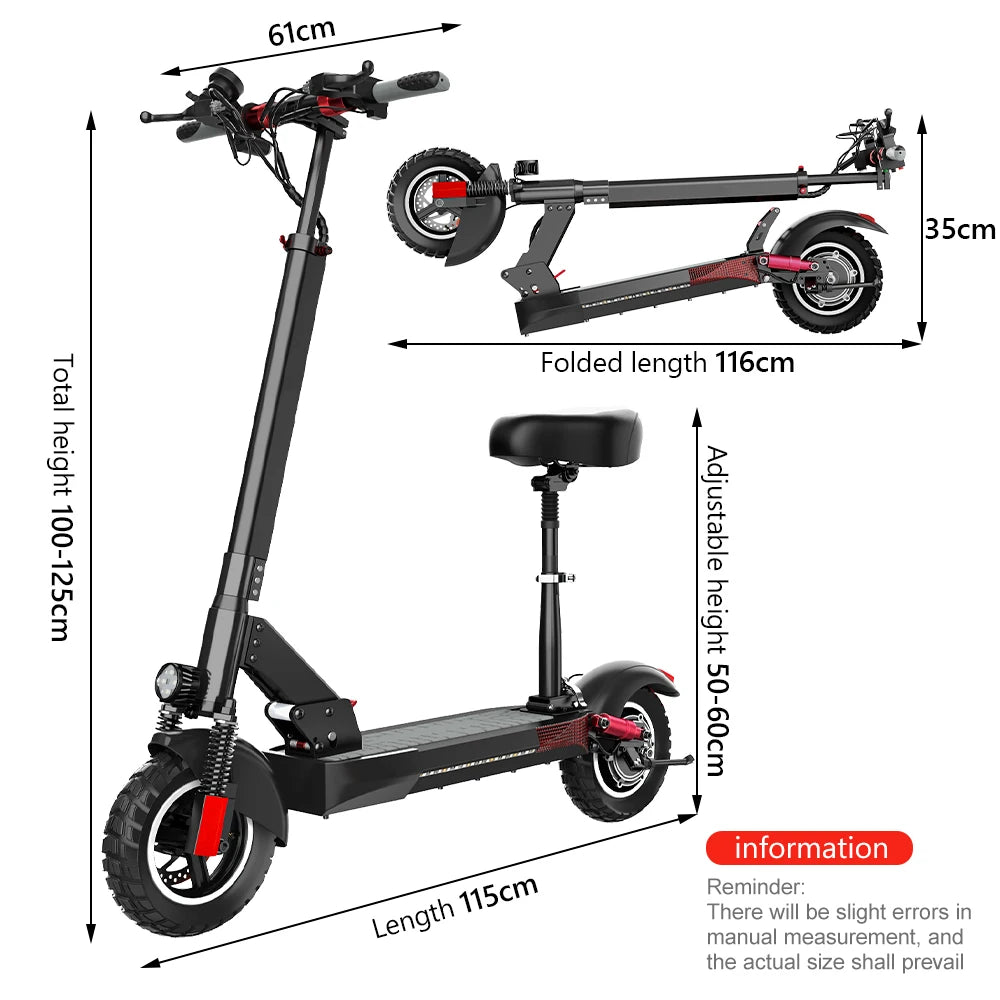 Foldable 800W 48V 10INCH Electric Scooter