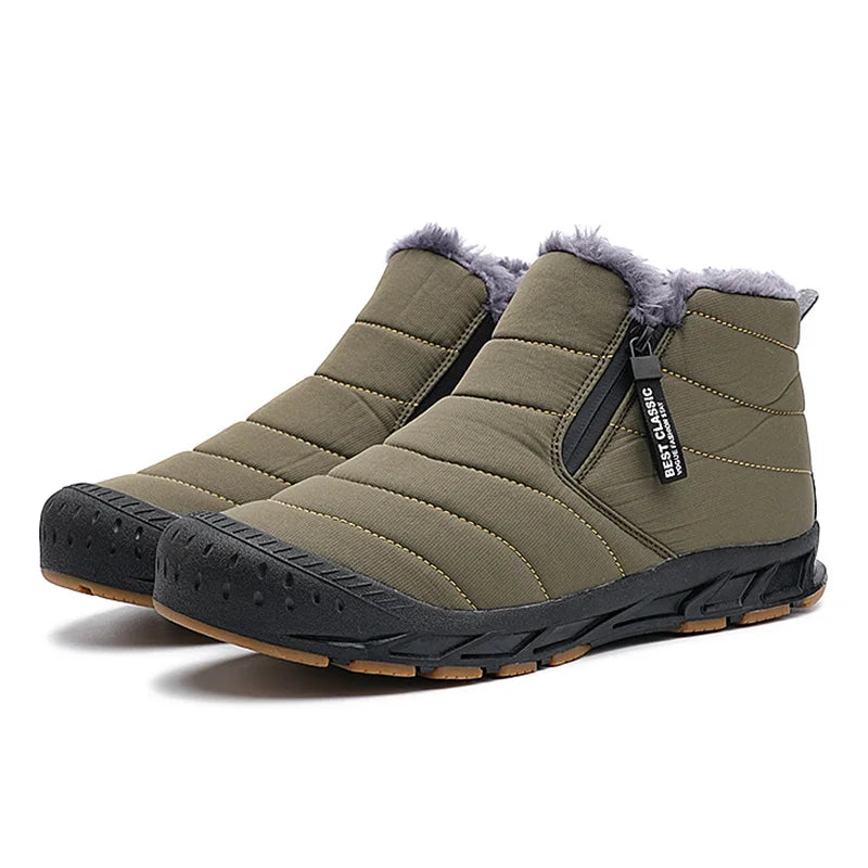 Men’s Winter Fur Boots – Waterproof & Non-Slip