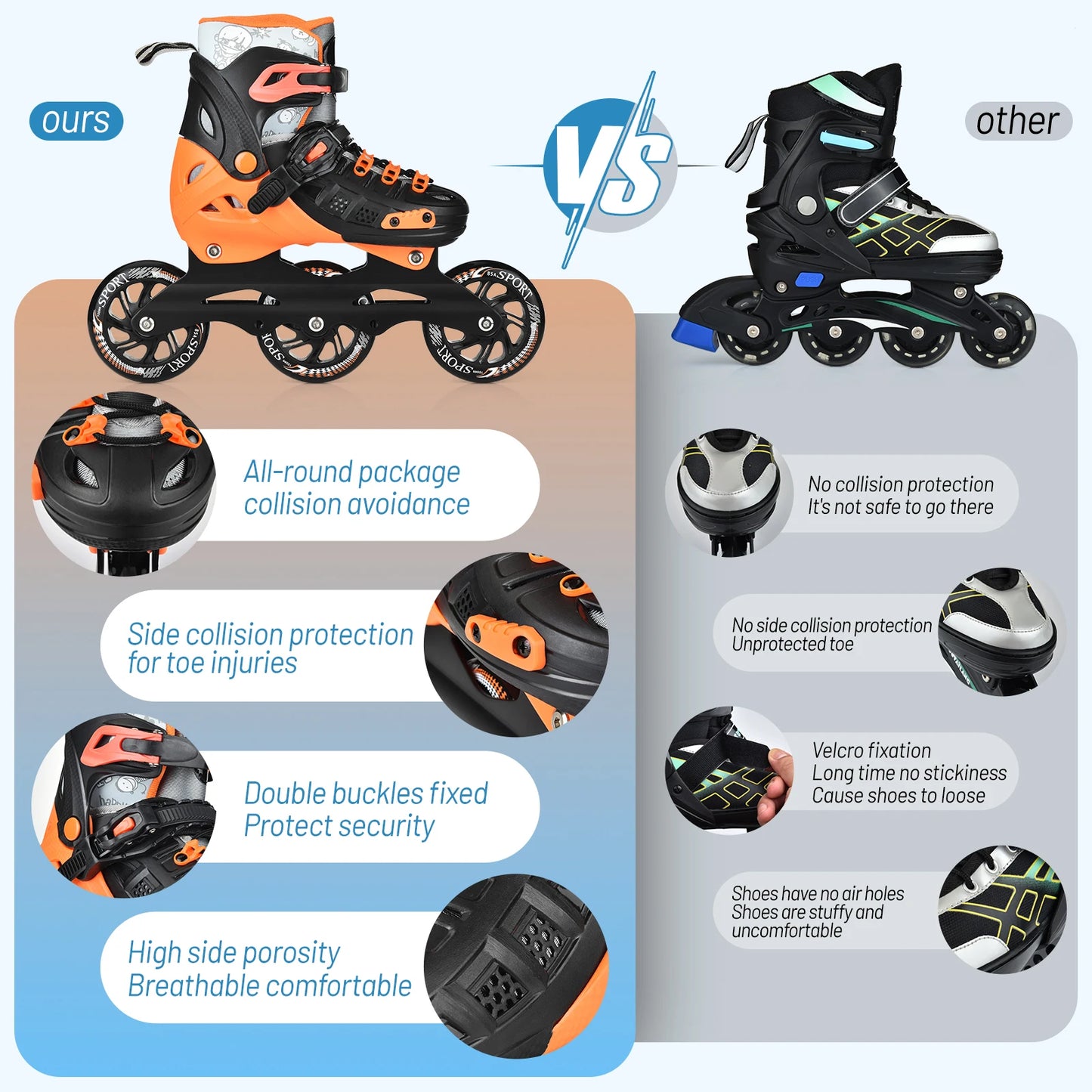 Professional Inline Men's and Women's Roller Skates