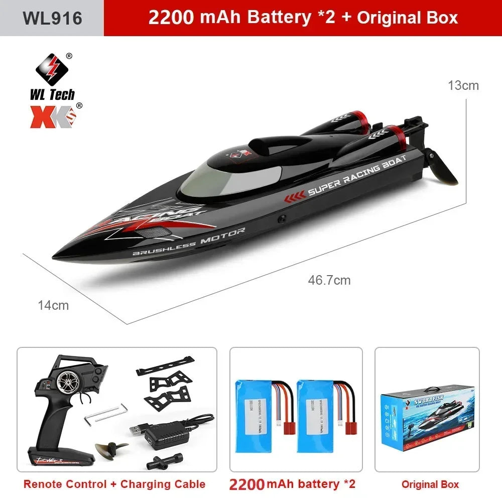 Racing Speedboat with 2 Batteries