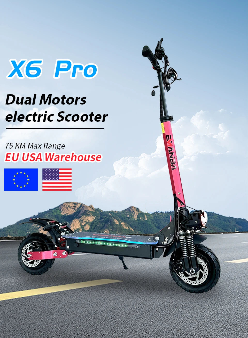 48V 2000W Off-Road Scooter