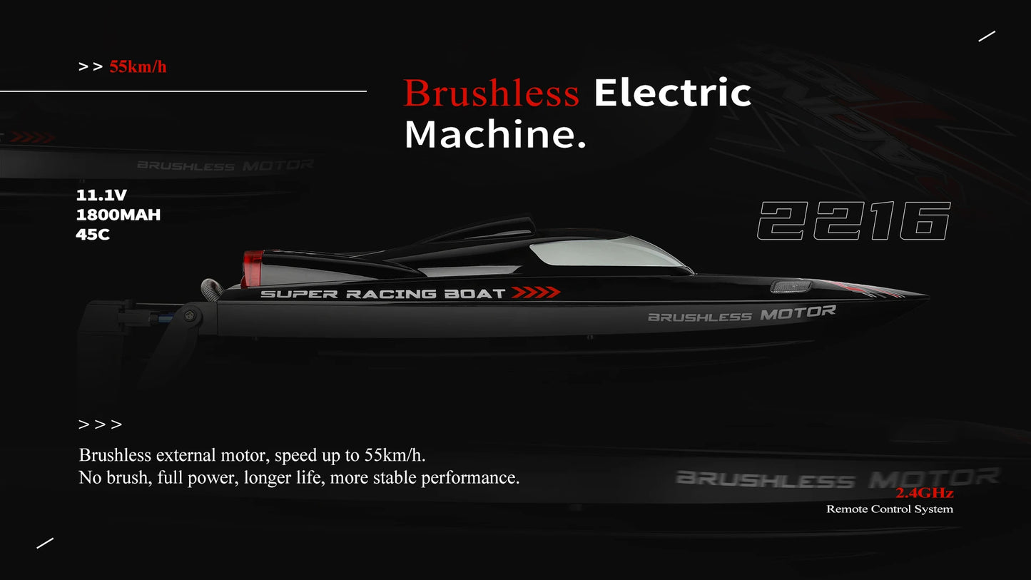 Racing Speedboat with 2 Batteries