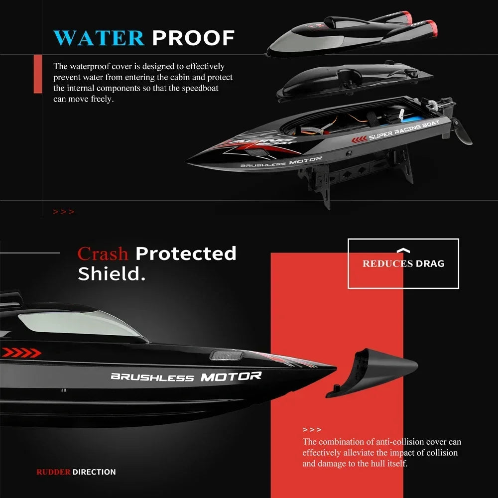 Racing Speedboat with 2 Batteries