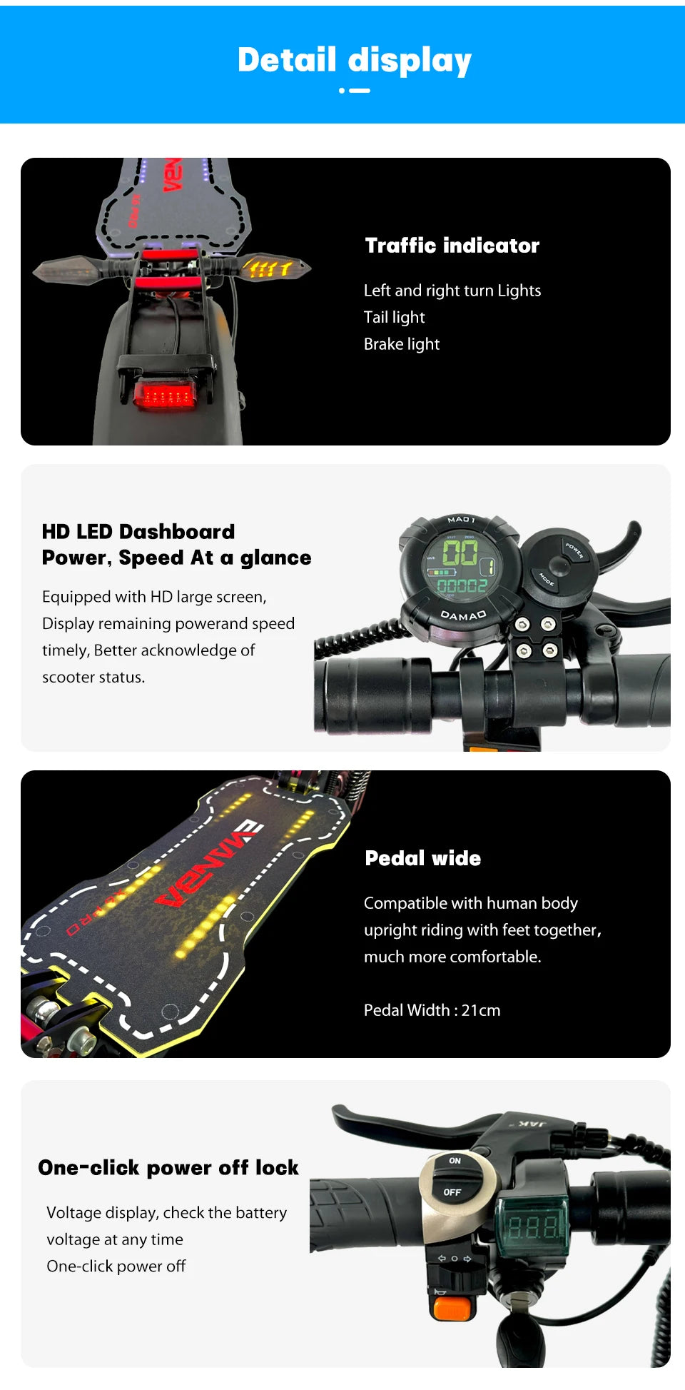 48V 2000W Off-Road Scooter
